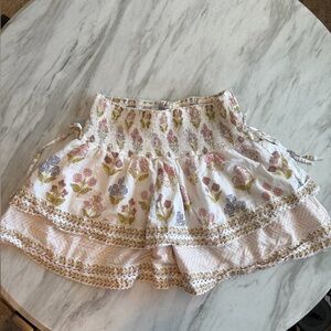 Erica Wilson Nantucket Skirt Cottage Core Floral Girly 100% cotton Medium